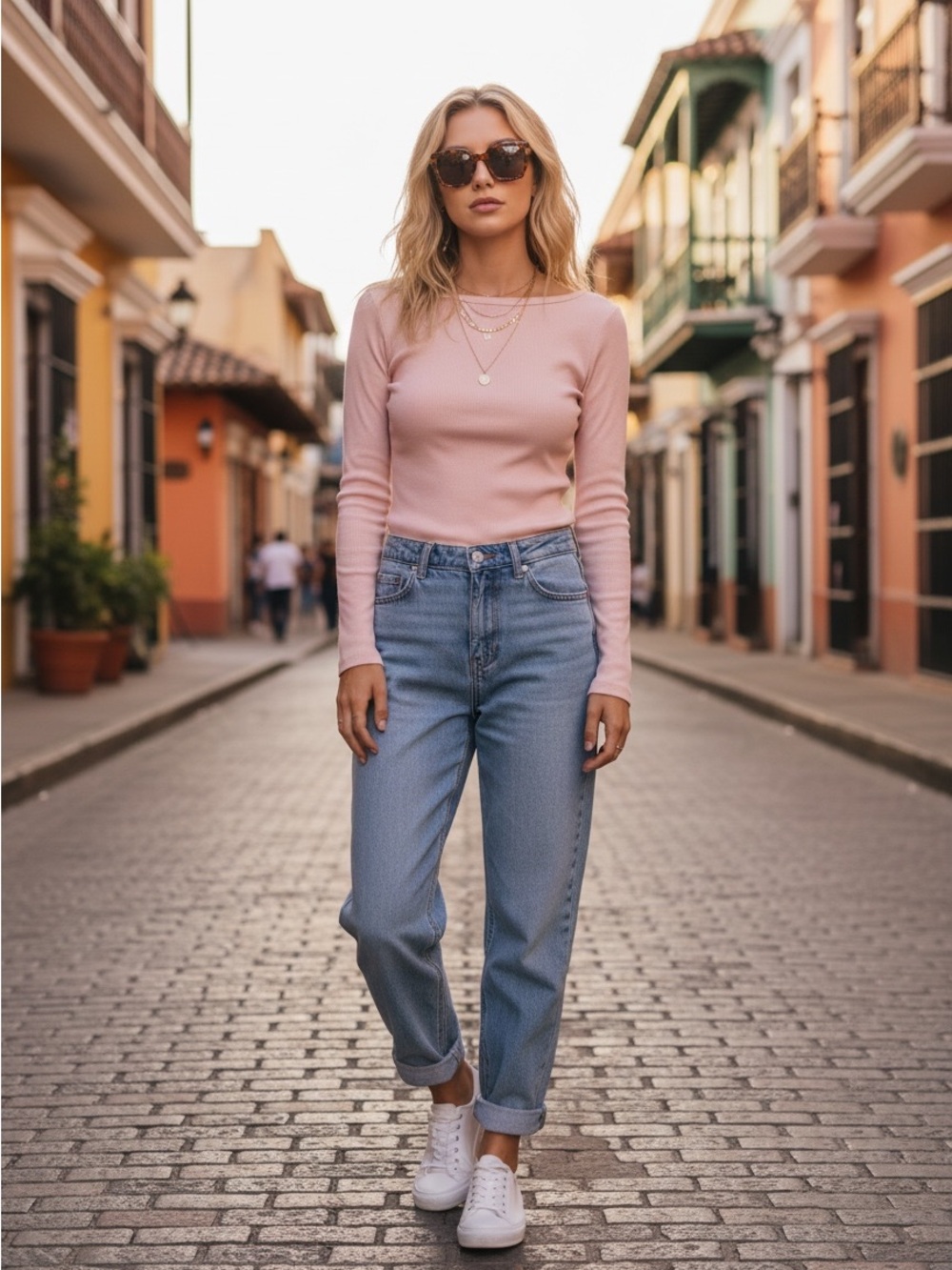 Universal Thread Ribbed Boatneck Long Sleeve Top - Blush Pink, size M